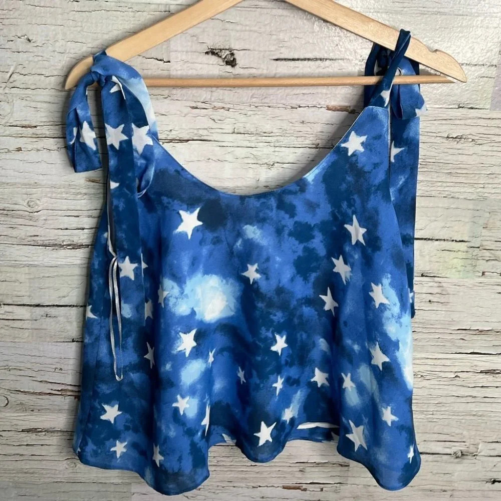 Buddy Love - Star Top blue size  small tank top white